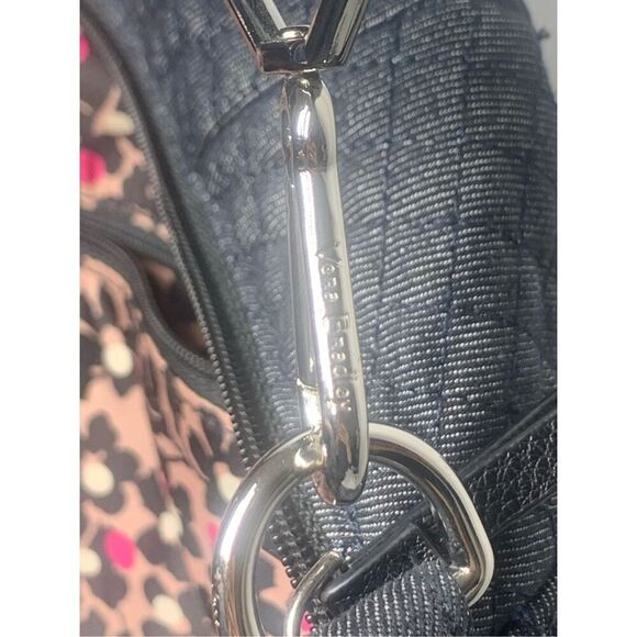 Vera Bradley Iconic 100 Denim Gray Weekender Travel Bag Crossbody Strap Handles - Picture 10 of 13